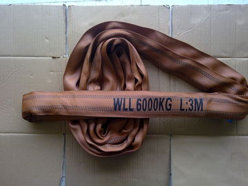 Beli Ukuran Disesuaikan Tak Terbatas Polyester Sling, 6000kg Round Sling Lifting Tak Berujung online manufacture