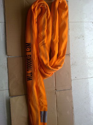 Beli Heavy Duty Endless Round Sling Polyester WLL 10T EN1492-2 Lembut Oranye online manufacture