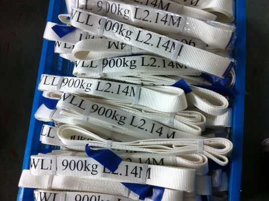Beli Faktor Keamanan 5 Untuk 1 Endless Webbing Sling 900kg Warna Putih OEM Tersedia online manufacture
