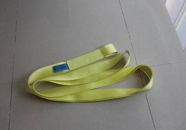 Beli Kekuatan Tinggi Kuning One Way Lifting Slings 2500kg Beban Kerja Tahan Hujan online manufacture
