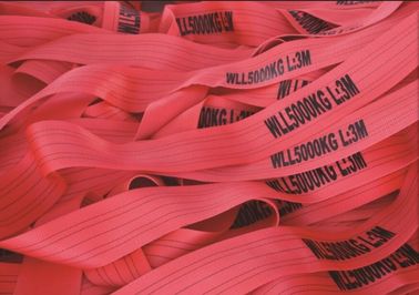 Beli WLL 5T 150mm Red Polyester Cargo Anyaman EN1492-1 Kekuatan Putus Tinggi online manufacture