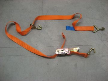 Beli Orange Ratchet Tie Down Straps LC2500 DN EN12195-2 50MM Dengan Single J Hook online manufacture