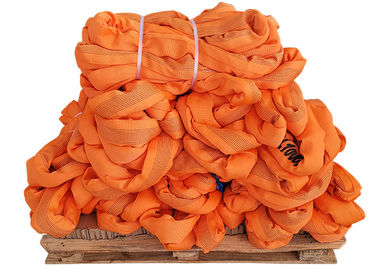Beli Heavy Duty Endless Round Sling Bahan Poliester Pola Tenun Datar Warna Oranye online manufacture
