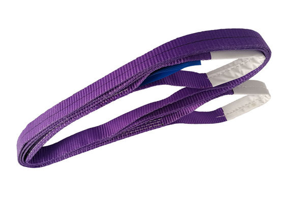 Beli Ungu Polyester Flat Webbing Sling Flat Web Lifting Slings ISO9000 online manufacture