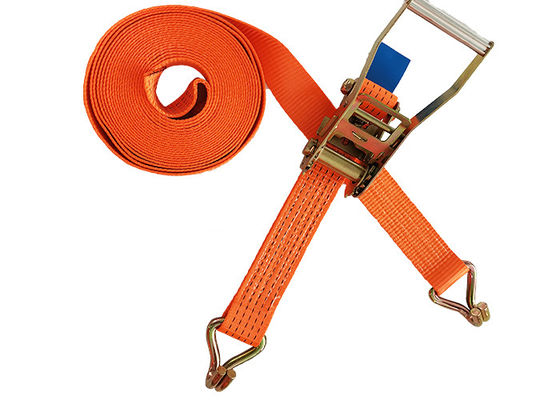 Beli 50mm Lebar Webbing Tie Down Straps Trailer Mobil Tie Down Straps EN12195-2 online manufacture