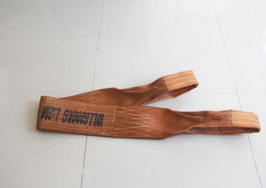 Beli Lightweigh Crane Equipment Polyester 6000kg Datar Web Lifting Sling / Tenunan Poliester Anyaman Mata Ke Mata online manufacture