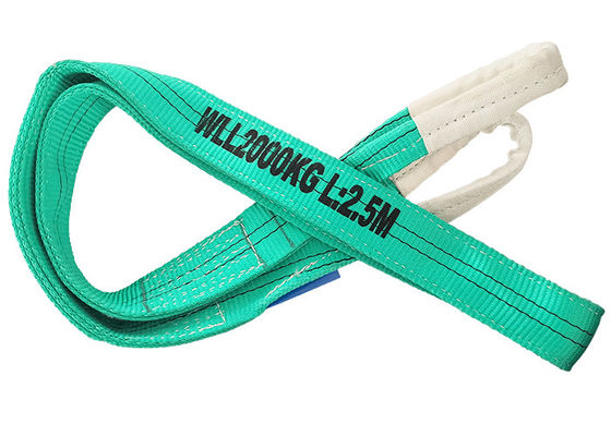 Beli 2T Polyester Flat Webbing Sling Warna Hijau Untuk Konstruksi Kereta Api online manufacture