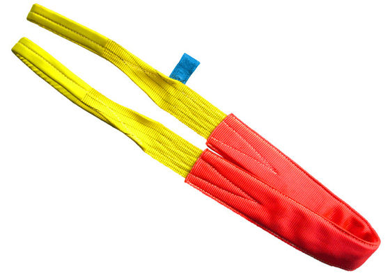 Beli Tali Webbing Duplex Poliester, Kuning 3 Ton Flat Eye Sling Untuk Derek online manufacture