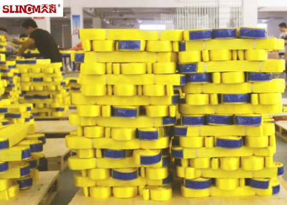 Beli ASMEB30.9 Kuning 2 Inch Flat Webbing Sling Kekuatan Tinggi Untuk Barang Berat online manufacture