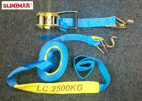 Beli Tali ratchet LC2500 DN AS/NZS4380 50MM Polyester Biru dengan ratchet dan dua kait angsa online manufacture