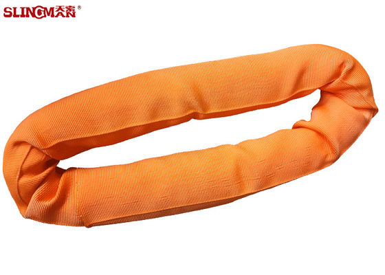 Beli Soft Orange 20 Ton Polyester Tak Berujung Sling, Eye To Eye Duplex Lifting Slings online manufacture