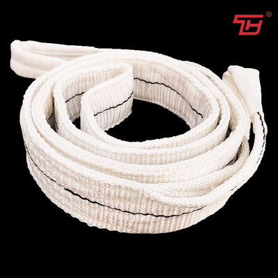 Beli Double Ply 1T Warna Putih Polyester Flat Webbing Sling Untuk Pabrik Baja Rostless online manufacture