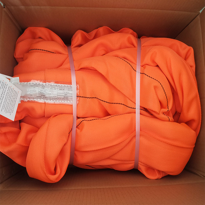 Beli Jaket Twill Weave Polyester Round Sling Warna Oranye Tak Berujung Vertikal 40000 LBS online manufacture