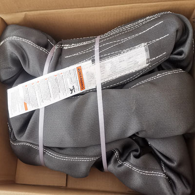 Beli Jaket Twill Tenun Polyester Bulat Sling Hitam Heavy Duty Vertikal 90000 LBS online manufacture