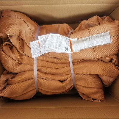 Beli Brown Polyester Round Sling Heavy Duty Vertikal 54000 LBS online manufacture