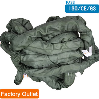 Beli Jaket Sling Bulat Poliester Zaitun Tugas Berat Konstruksi Tenun Kepar Vertikal 68000 LBS online manufacture